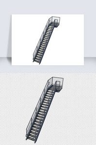 楼梯五金建模SU模型SU矢量图装修矢量图图片
