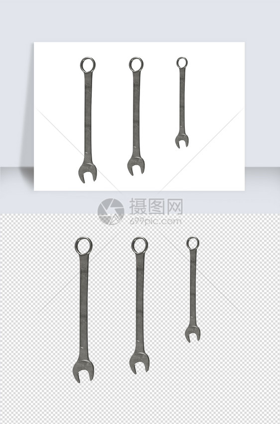 工具扳手单体模型设计图片