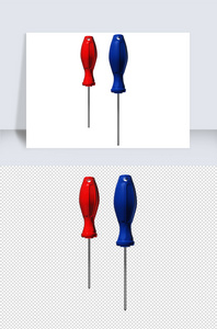 工具长杆螺丝刀单体模型设计图片