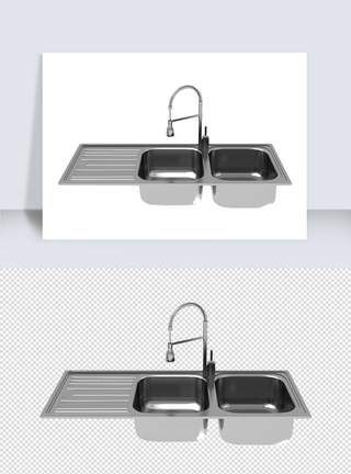 2021年厨放洗菜盆单体模型设计图片