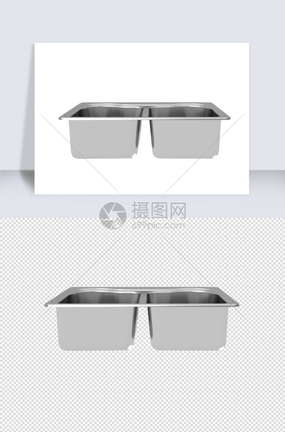 2021年厨房洗菜盆单体模型设计图片