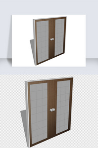 SU门su模型建模与渲染图SU模型图片