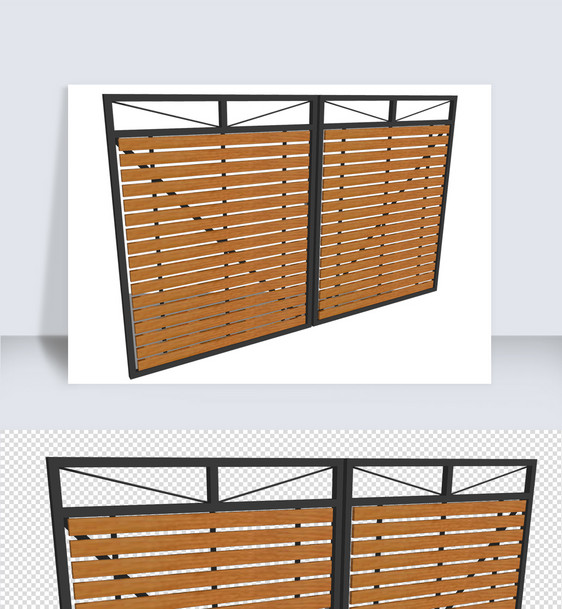 SU门su模型建模与渲染图SU模型图片