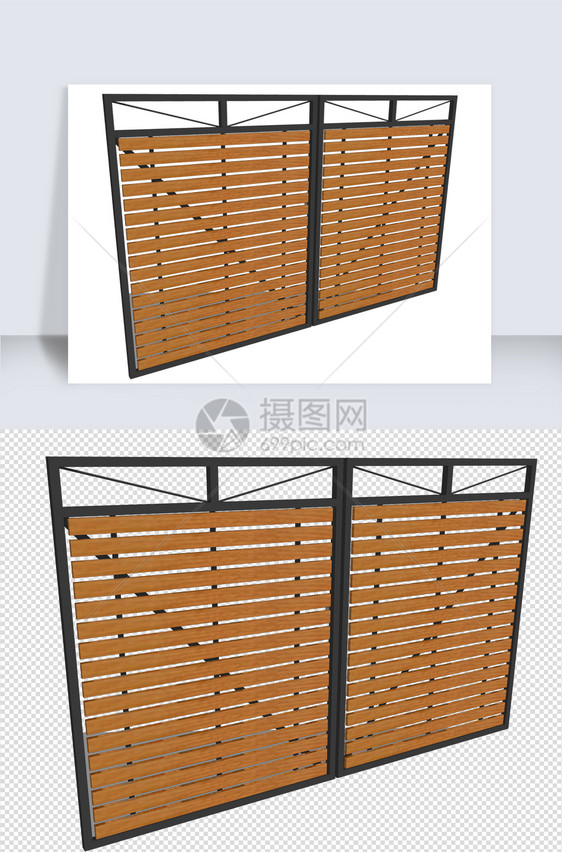 SU门su模型建模与渲染图SU模型图片