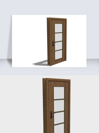 SU门su模型建模与渲染图SU模型图片