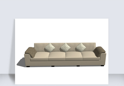 SU沙发su模型建模与渲染图SU模型高清图片