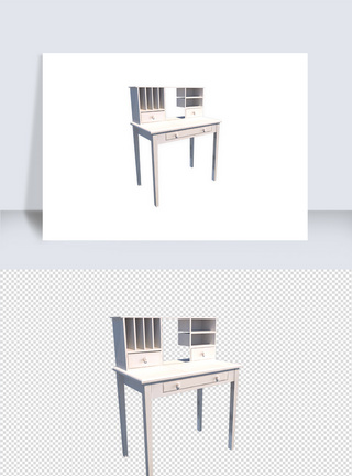 梳妆台化妆台su模型素材图片