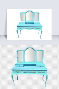 梳妆台化妆台su模型素材图片