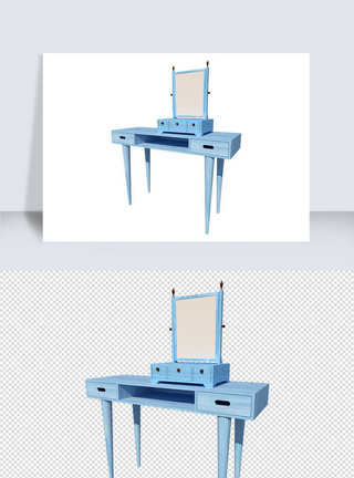 梳妆台化妆台su模型素材图片