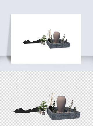 园林景观su模型素材图片