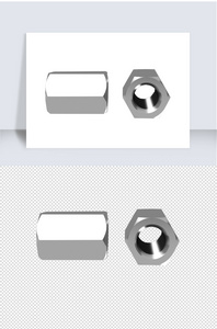 五金零件螺丝配件单体设计图片