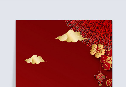 鼠年红色元旦春节户外海报背景图片
