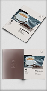 现代简约咖啡文化宣传画册封面模板图片