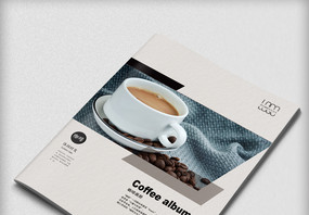 现代简约咖啡文化宣传画册封面模板图片