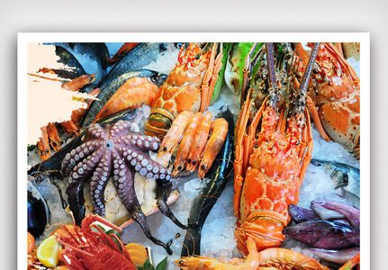 营养海鲜美食海报.psd高清图片