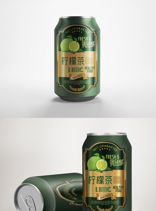 简洁时尚饮料易拉罐包装设计图片