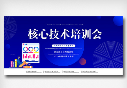 创意时尚企业核心技术培训会展板图片