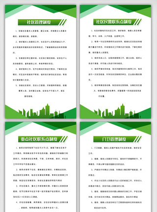 社区管理工作内容宣传挂画设计模板素材图片