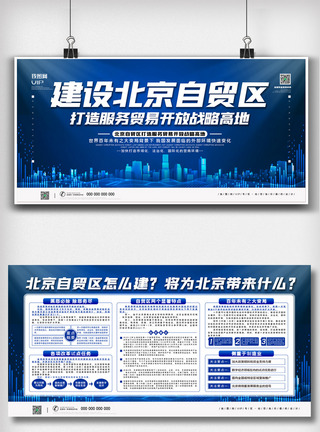 北京自贸区科普宣传展板图片