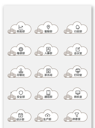 中式云朵原创导视牌vi设计模板图片