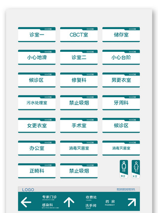 医院门牌医院医疗原创vi导视牌模板
