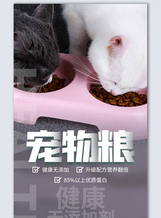 ps素材图猫猫粮创意摄影图海报模板设计模板