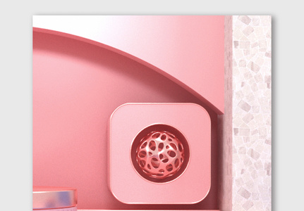 粉色立体C4D母亲节海报背景图片