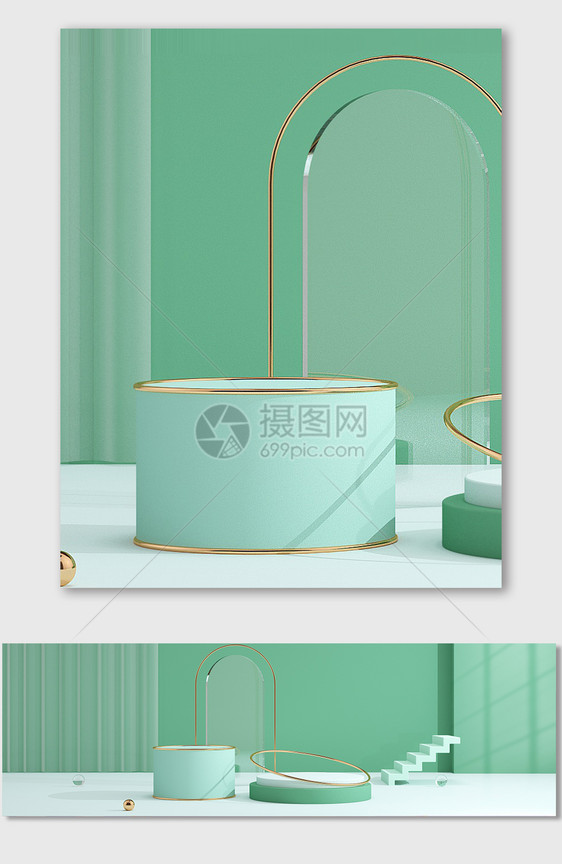 C4D电商海报banner背景图片