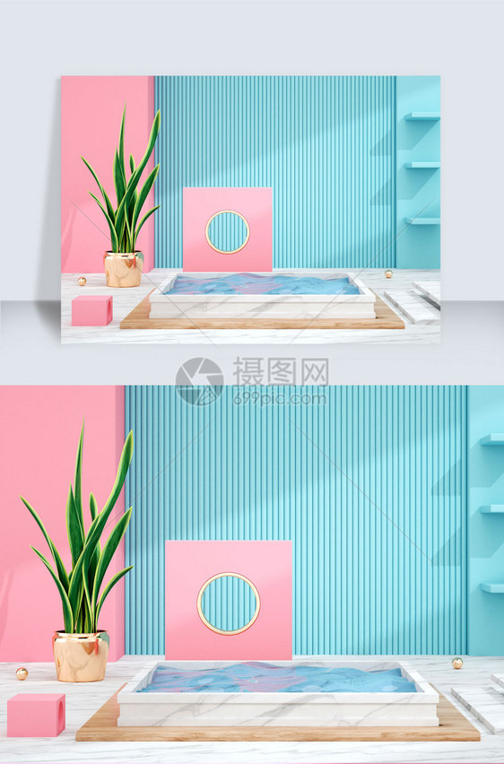 原创C4D电商海报banner背景图片