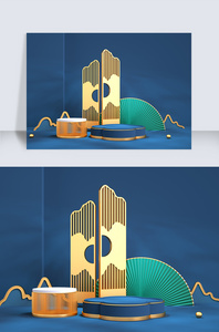 节日活动日常海报微立体c4d背景图片