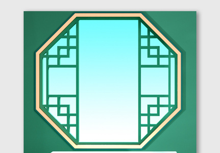 c4d绿色端午节电商海报背景图片