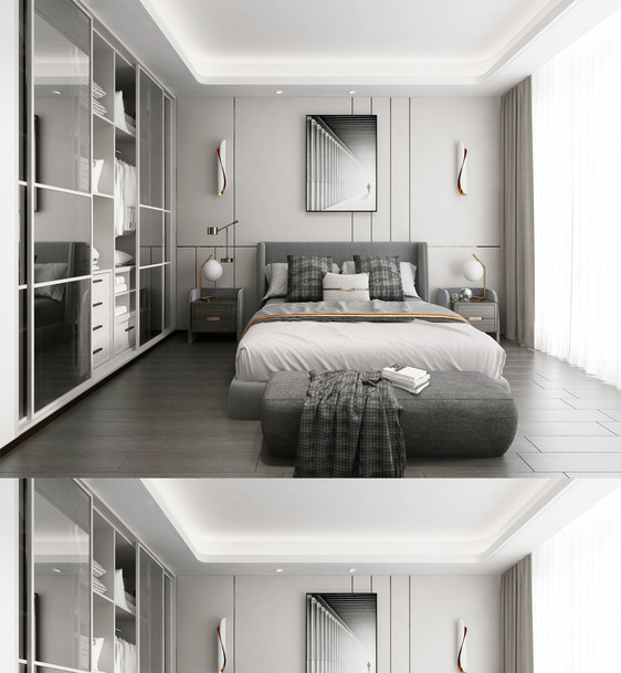 现代简约卧室空间设计图片