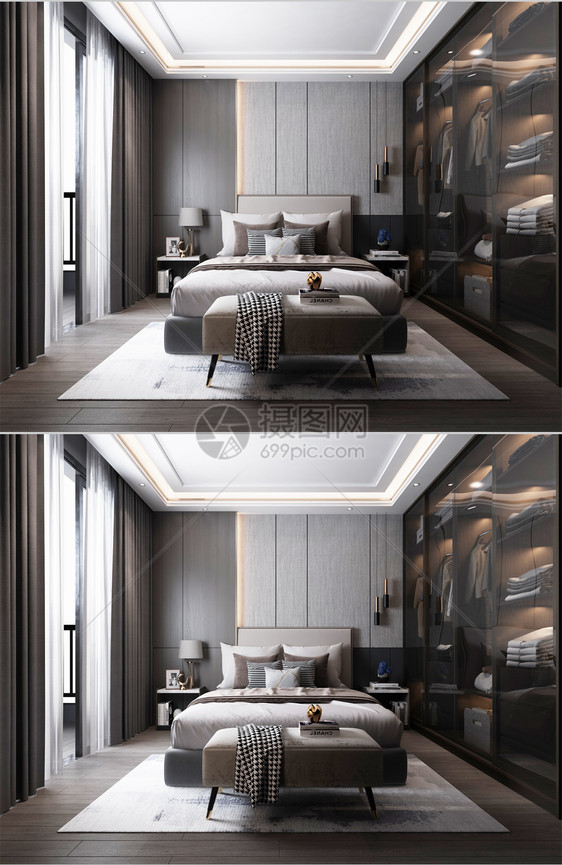 现代家居卧室空间设计图片