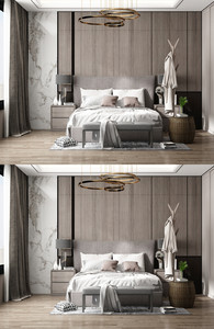 现代家居卧室空间效果图设计图片