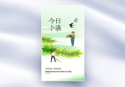 今日小满创意全屏海报图片