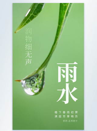 雨水节气摄影图海报图片