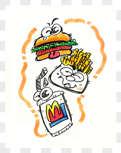 Q版麦当劳食品图片