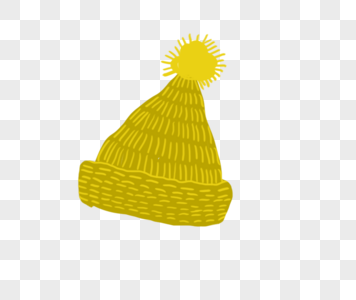 黄色的毛线帽子高清图片