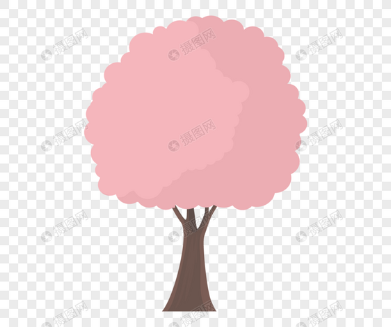 粉红色的树图片
