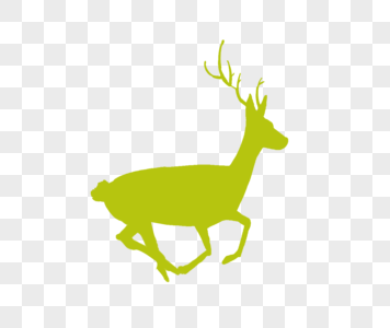 鹿的剪影图片