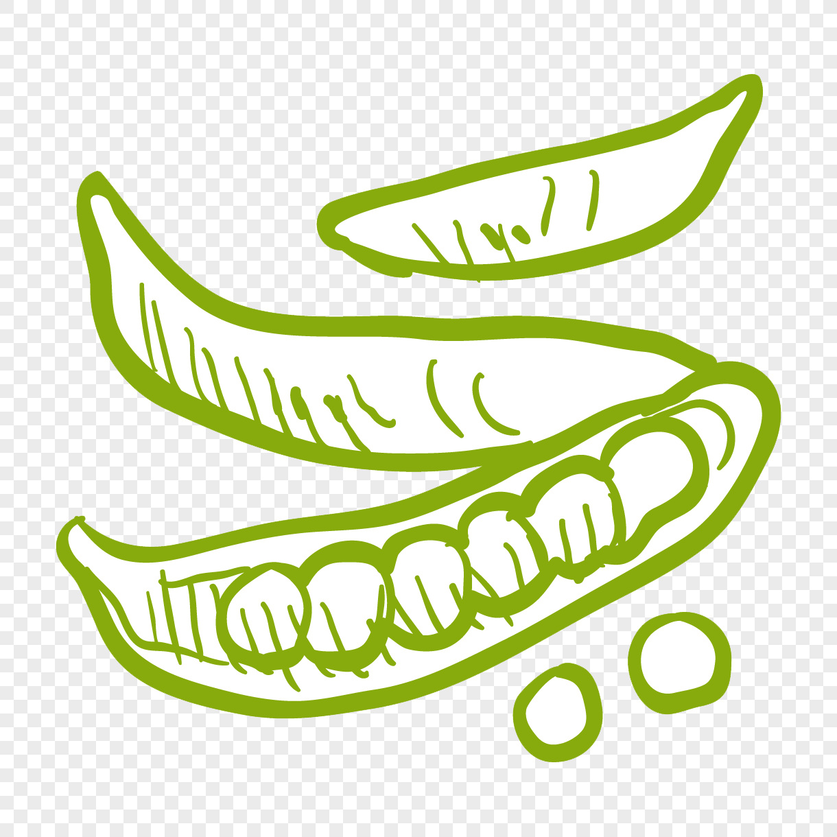 图片 素材 手绘/卡通元素 豆角.