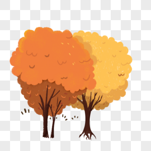 秋天的大树漂亮植物装饰高清图片