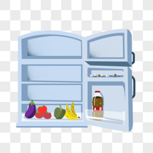 冰柜里的食物图片