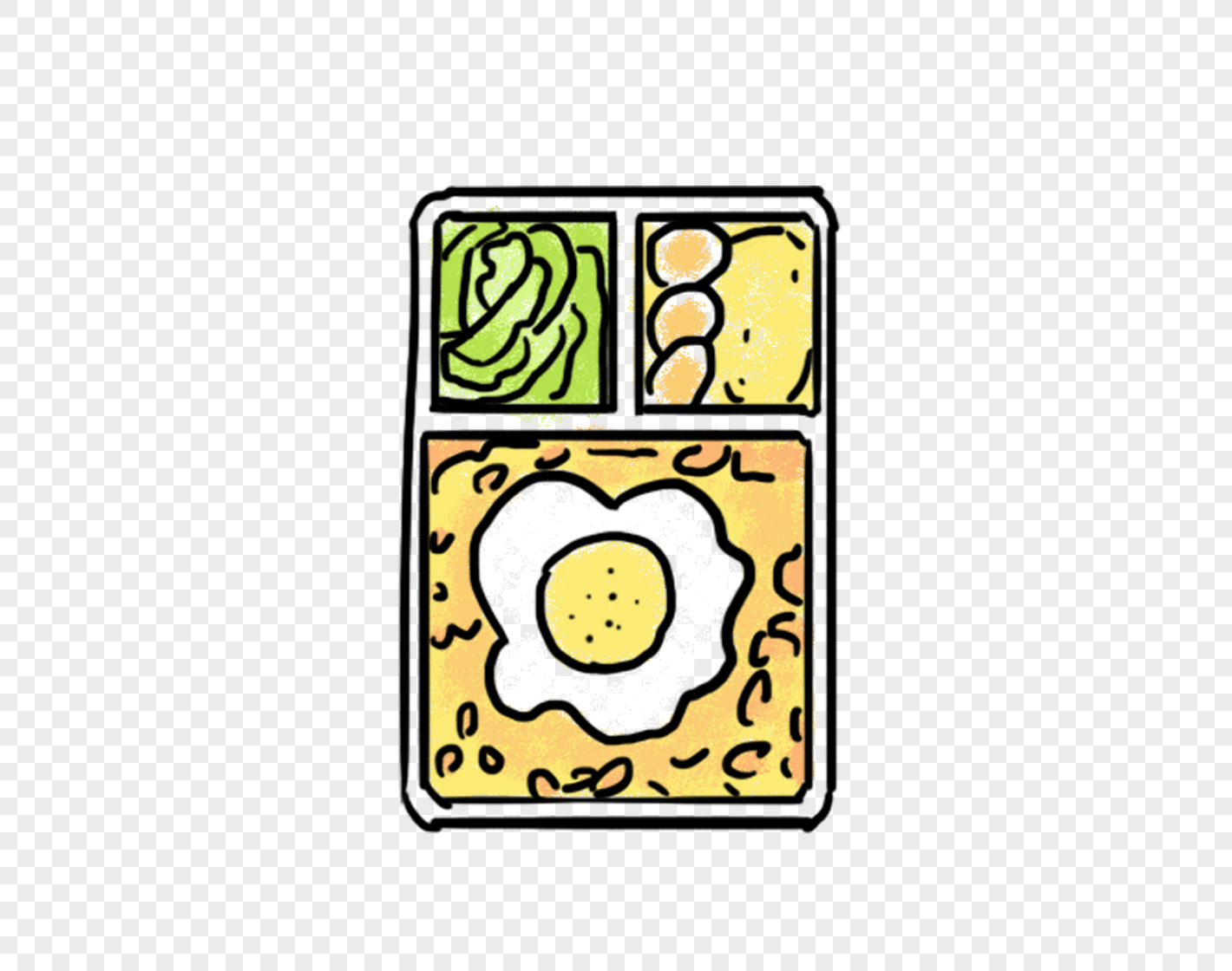 图片 素材 手绘/卡通元素 盒饭.