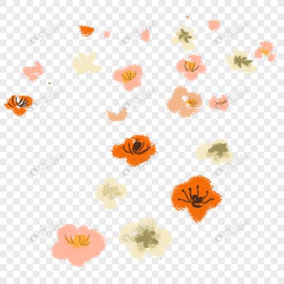 手绘花卉底纹图片
