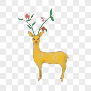 插画麋鹿元素