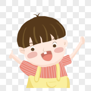 西瓜头小男孩图片素材
