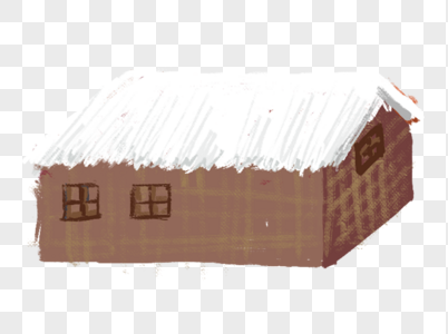 雪后的房子图片