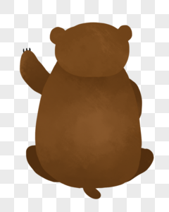 熊背影图片