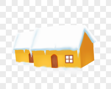 积雪的房子图片